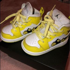 Toddler Jordan 1 mid yellow/black-white